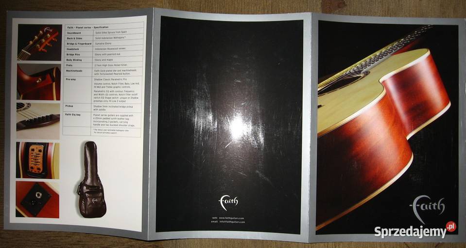 Faith Guitars brochure broszura informacyjna Kępice sprzedam