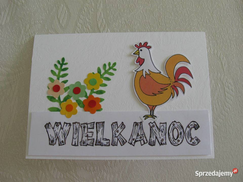 Wielkanoc Kartki ręcznie robione WESOŁE A6 kujawsko-pomorskie Zbójno