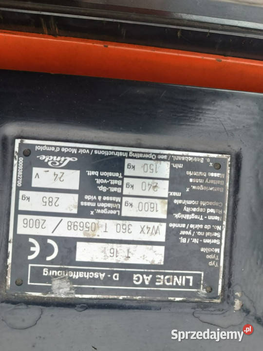 ręczny wózek paletowy Linde T16 Kilka Sztuk Stan Daleszyce