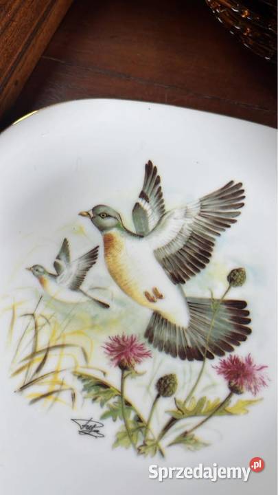 Kwadratowy talerz ze wspaniałej manufaktury Porcelana i szkło Gdańsk