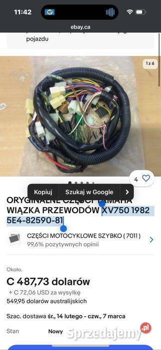 XV750 198281 5E48259081 Wiazka Instalacja