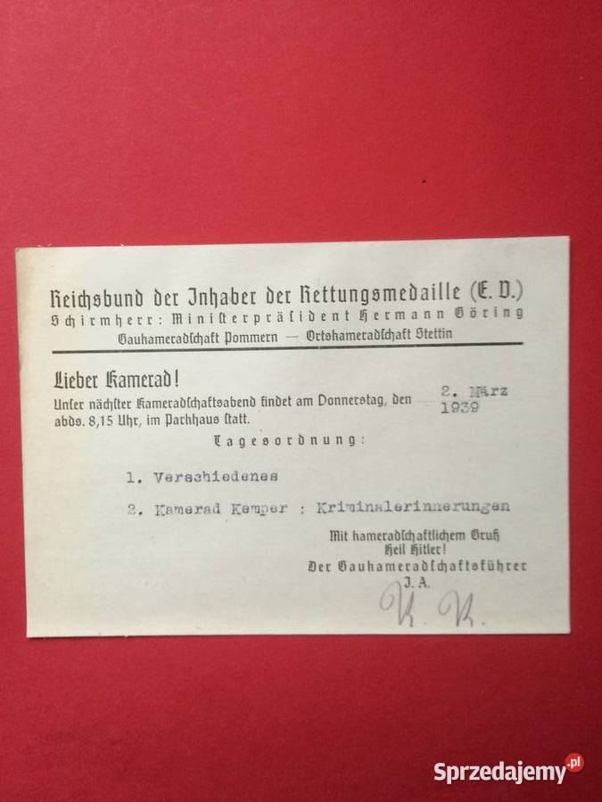 1194 Zaproszenie na Spotkanie Szczecin