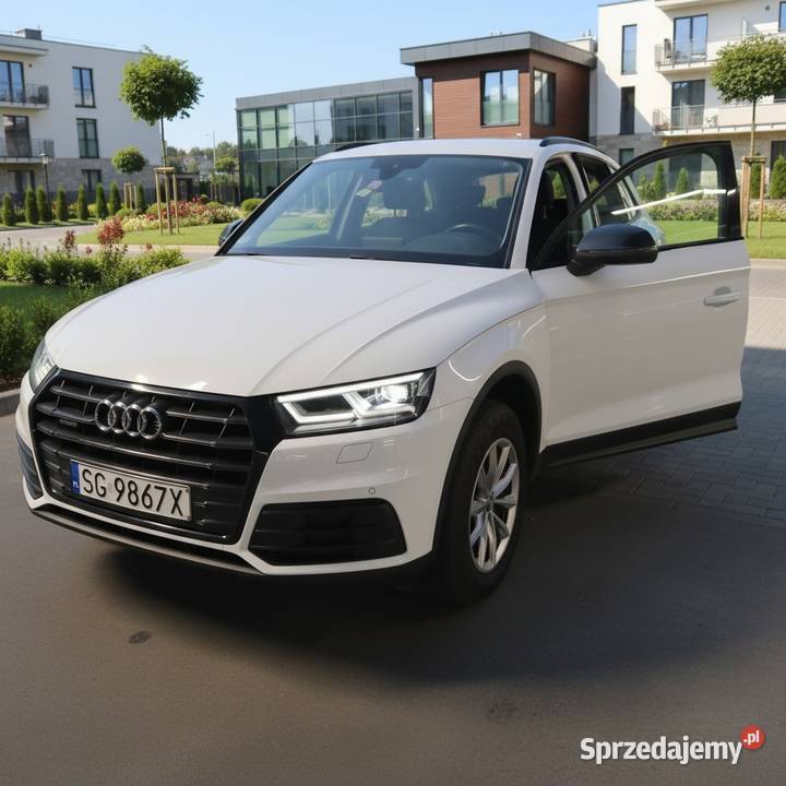Audi Q5 Białe z czarnymi lusterkami wyjątkowy nieuszkodzony