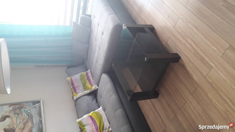 Ława szklana z drewnem wenge Warszawa