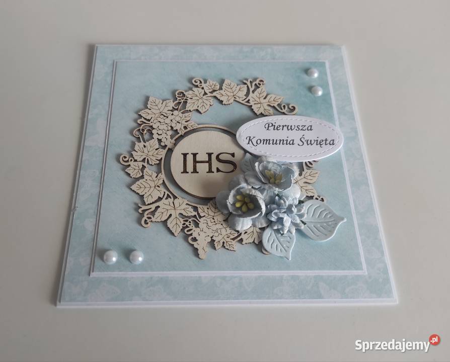 Kartka w pudełku ręcznie robiona na Pamiątkę Łódź