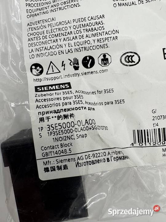 Siemens 3SE50000LA00 Element przełączający mazowieckie Warszawa