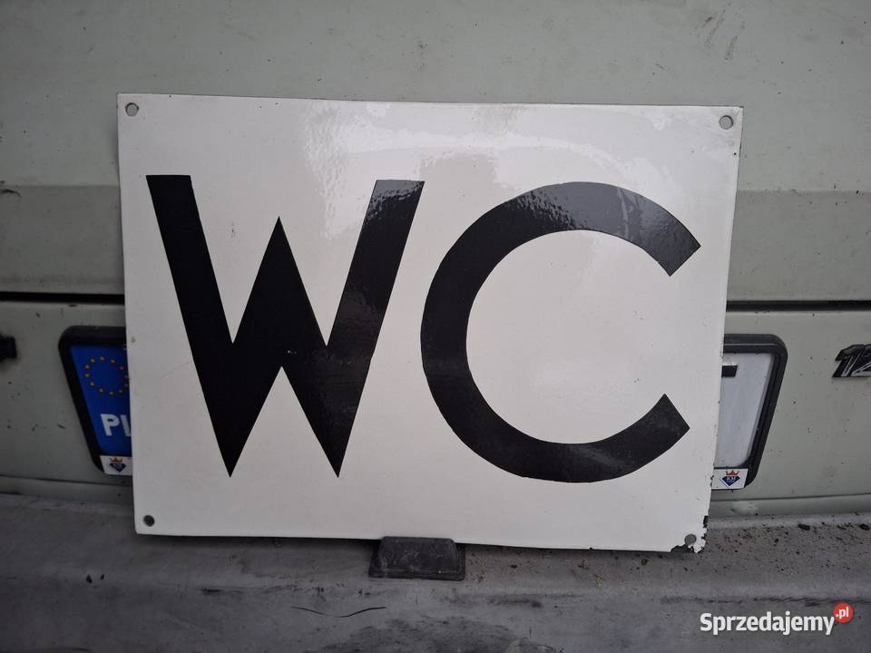 STARA TABLICA WC EMALIA EMALIOWANA WATER CLOSET Korfantów