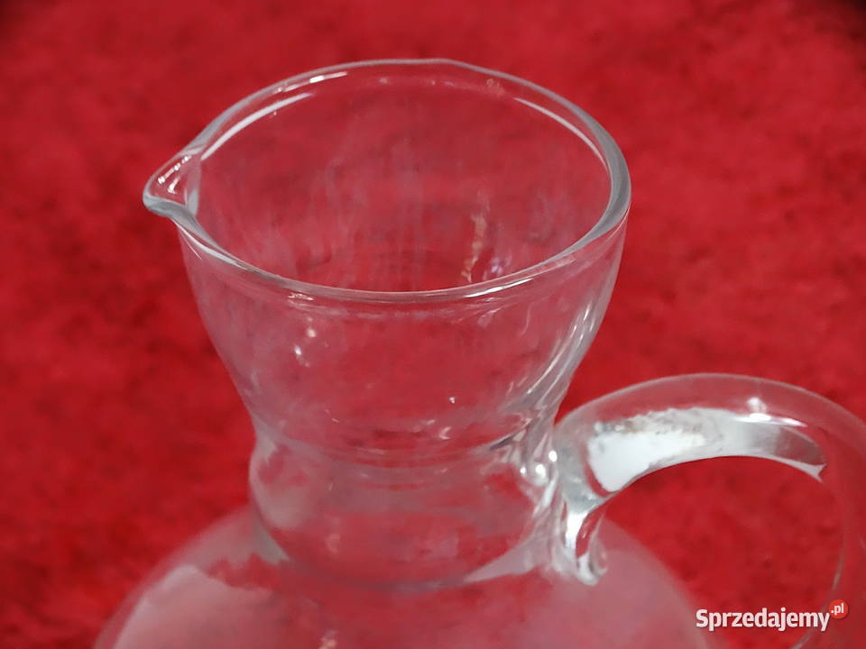 Szklany dzbanek karafka z uchem Styl Vintage 11L Biłgoraj