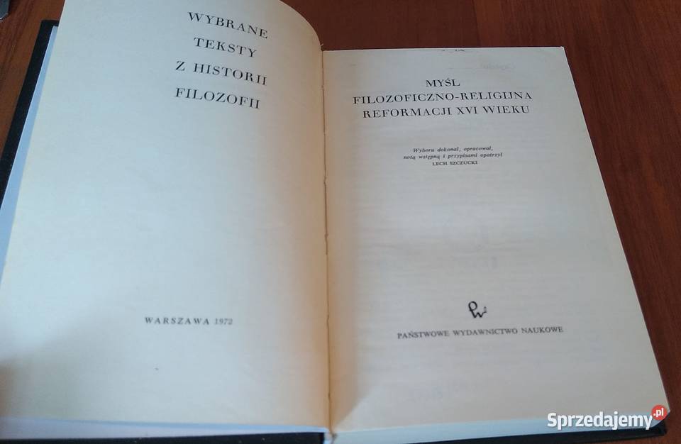 Myśl filozoficznoreligijna reformacji XVI wieku