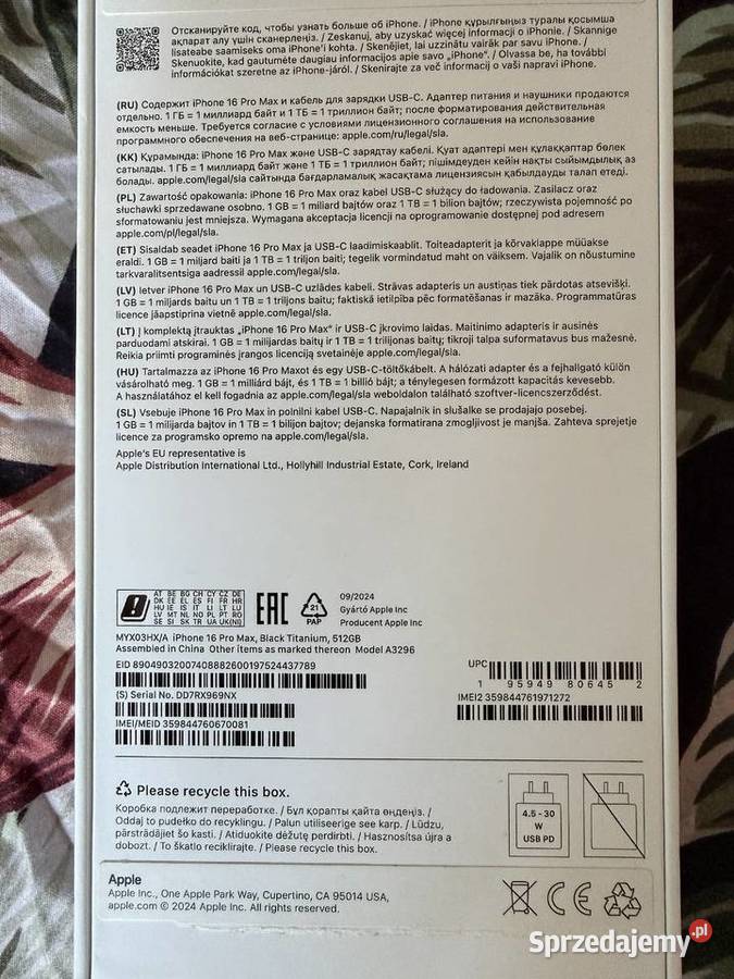 iPhone 16 pro 512GB Pyskowice