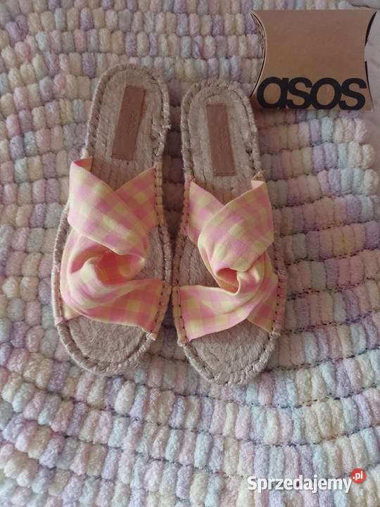 41 ASOS Ekskluzywne pastelowe klapki z Londynu Sandały i klapki sprzedam