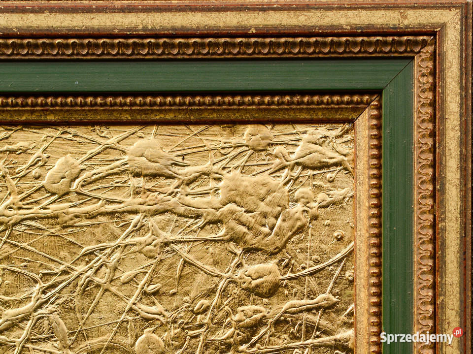 Obaz złoty w ramie malarstwo sztuka dolnośląskie Jelenia Góra