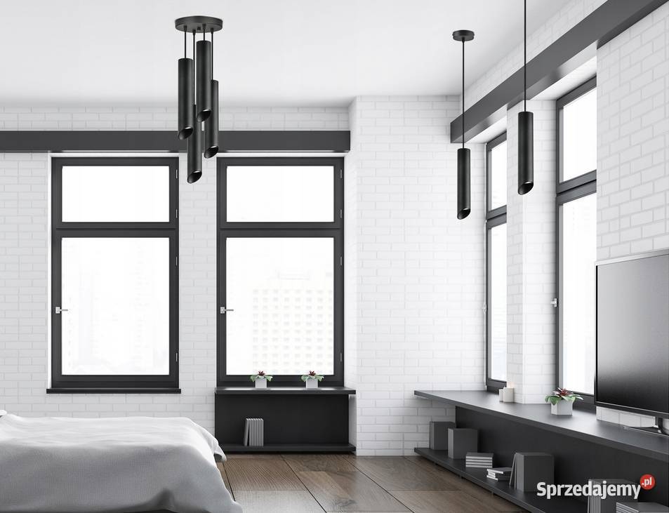 LAMPA WISZĄCA Tuba Led NOWOCZESNA BLACK Czarna Choroszcz sprzedam