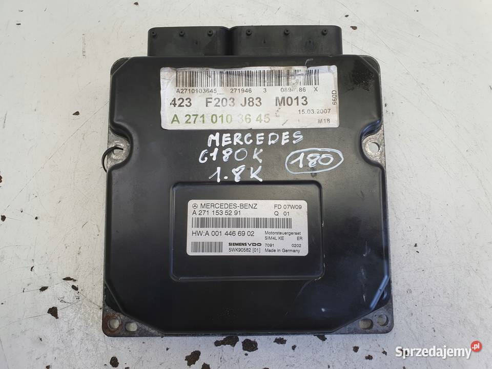 Mercedes W203 18 K STEROWNIK SILNIKA Komputer Komputery lubelskie Janów