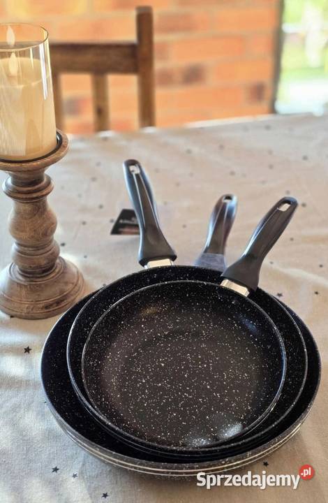 109 Patelnię aluminiowe z powłoką marmurkowa Zabrze