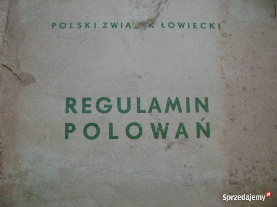 Starocie z PRL Myślistwo Regulamin Polowań z Pozostałe Gdynia