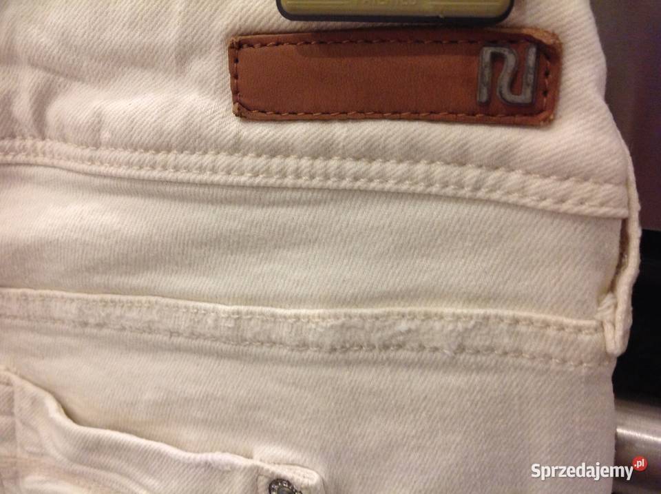 Spodnie Jeans Damskie River Island 36 Białe j Rozmiar 36(S) Odzież damska Nowa Sól sprzedam