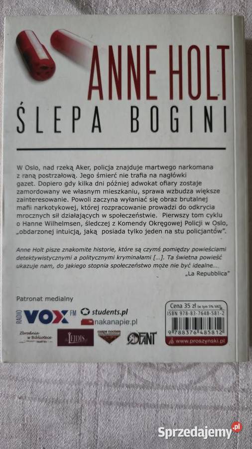 Anne Holt Ślepa bogini Gliwice