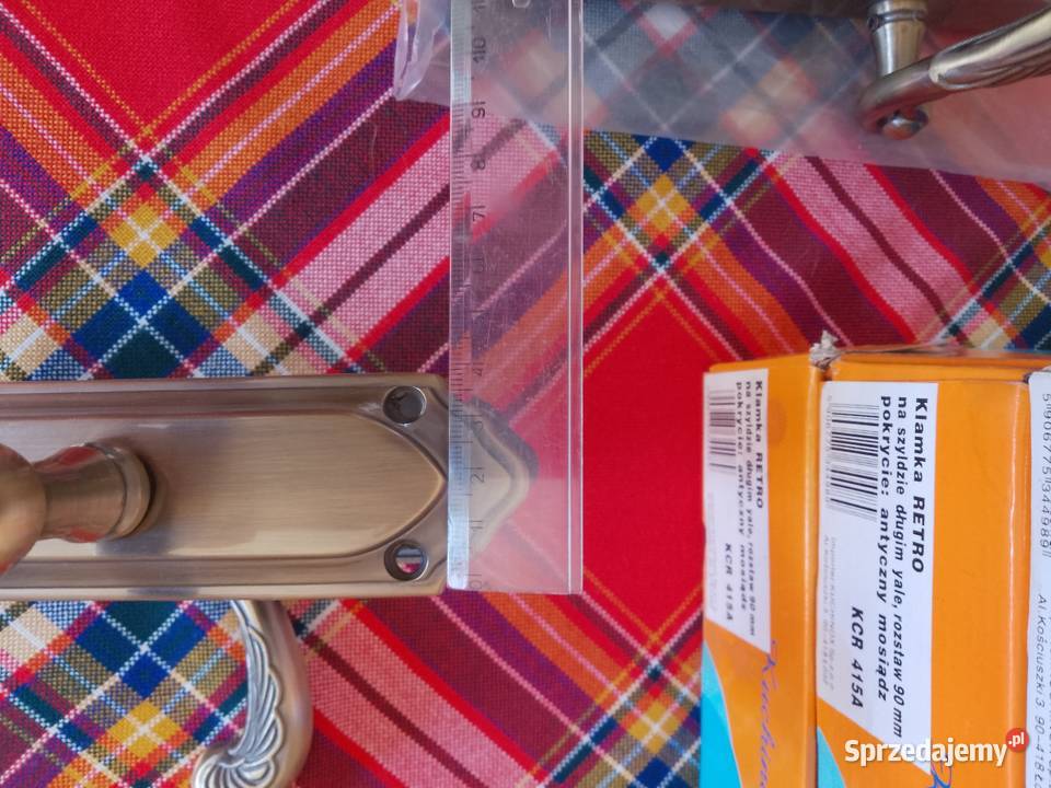 Komplet 5 klamek retro do drzwi pokojowych Skawina