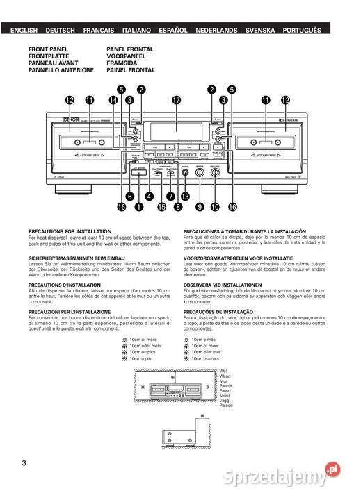 Sprzedam magnetofon Denon DRW695