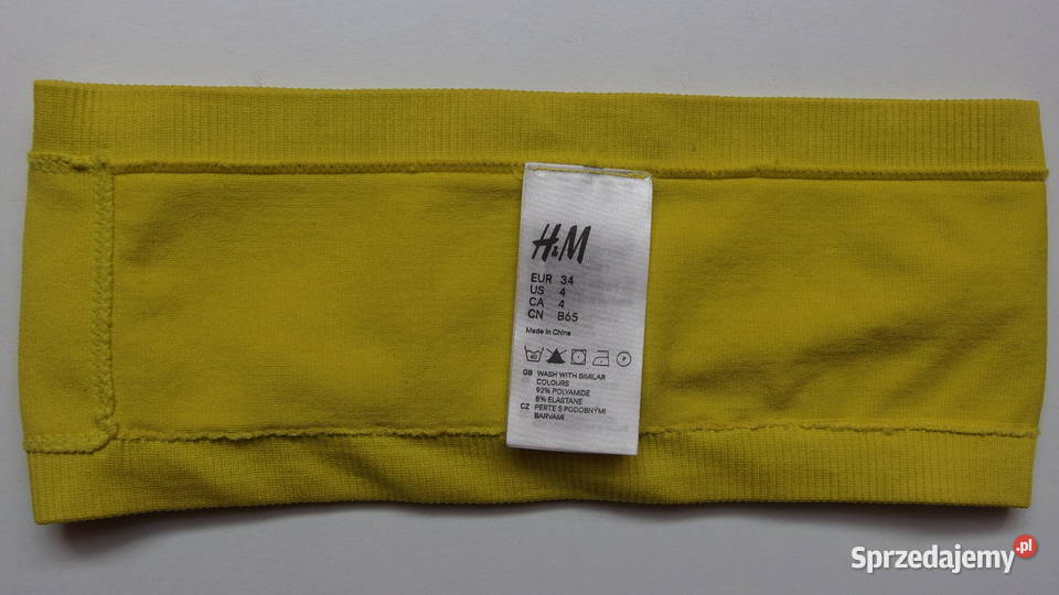 Bandeau krótki top stanik biustonosz HM XS 34 H&M kujawsko-pomorskie Toruń sprzedam