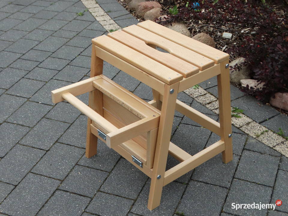 Drewniany Taboret Schodek 2w1 Solidna Drabinka Biłgoraj sprzedam
