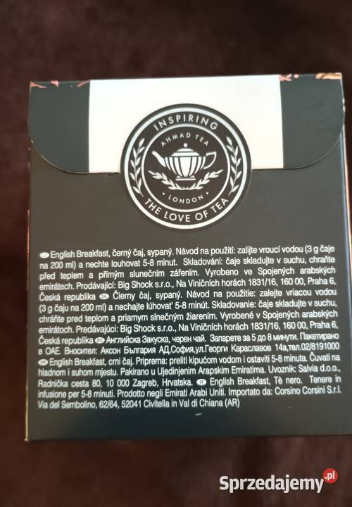 Herbata czarna angielska Ahmad TeaBombka łódzkie Łódź
