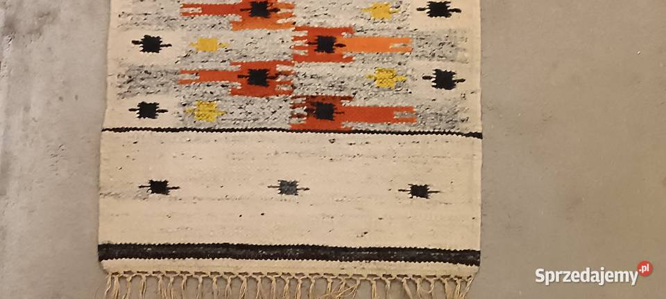Kilim wełniany Art Deco Ład geometryczny wzór