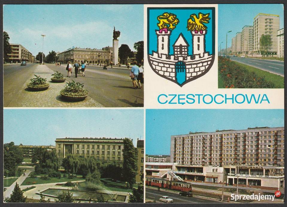 CZĘSTOCHOWA 4 WIDOKI HERB 1984 BO Łódź