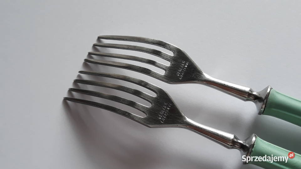 2 Widelce obiadowe BAKELIT Gerlach sztućce PRL Dąbrowa Górnicza