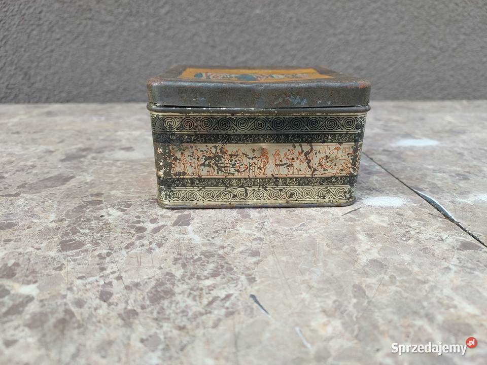 Stare kolekcjonerskie pudełko blaszane na papier pomorskie Tczew sprzedam