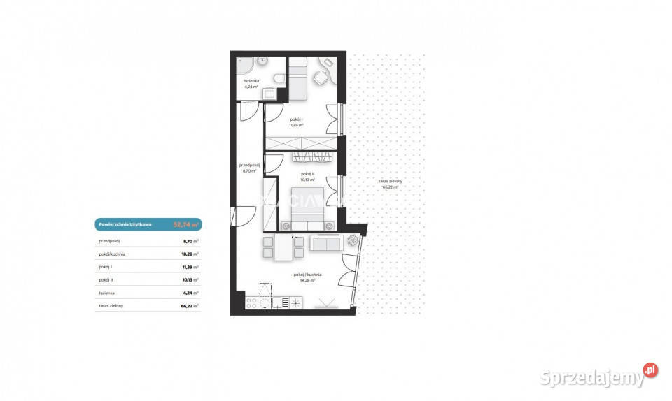 Mieszkanie Kraków Noblistów Polskich 5274m2 3pok