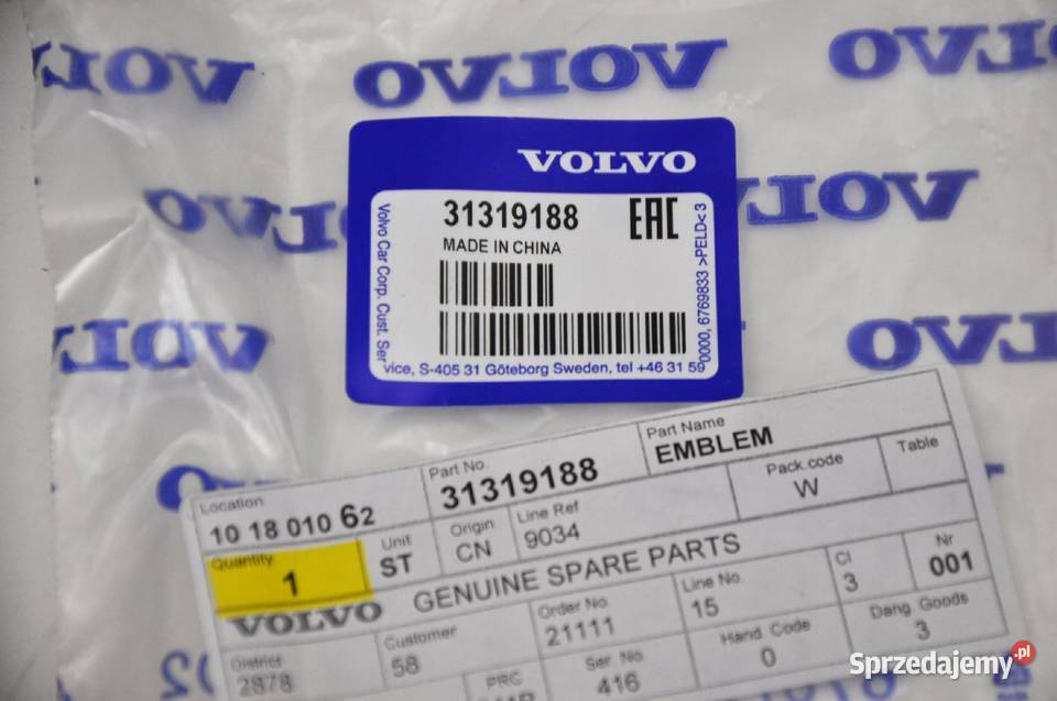 VOLVO V40 S60 V60 S80 emblemat oslona silnika OE Bielany Wrocławskie