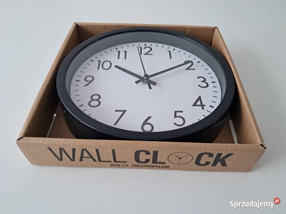 Zegar ścienny czarny okrągły do sprzedania Kraków