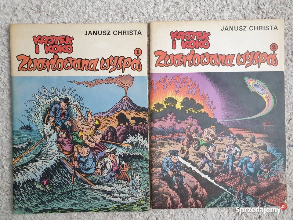 Kajtek i Koko Zwariowana Wyspa cz1 i 2 komplet czarno-biały  Gdynia