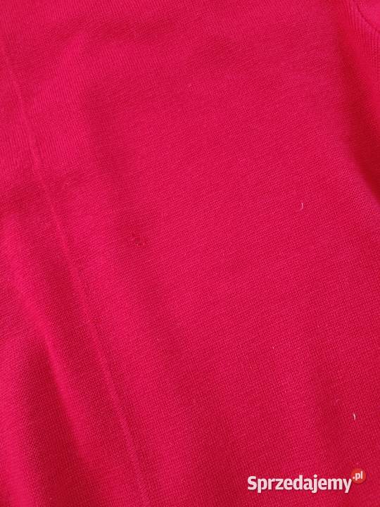 Czwerwony sweter zamek zip Vintage y2k 80 90s podkarpackie Jasło