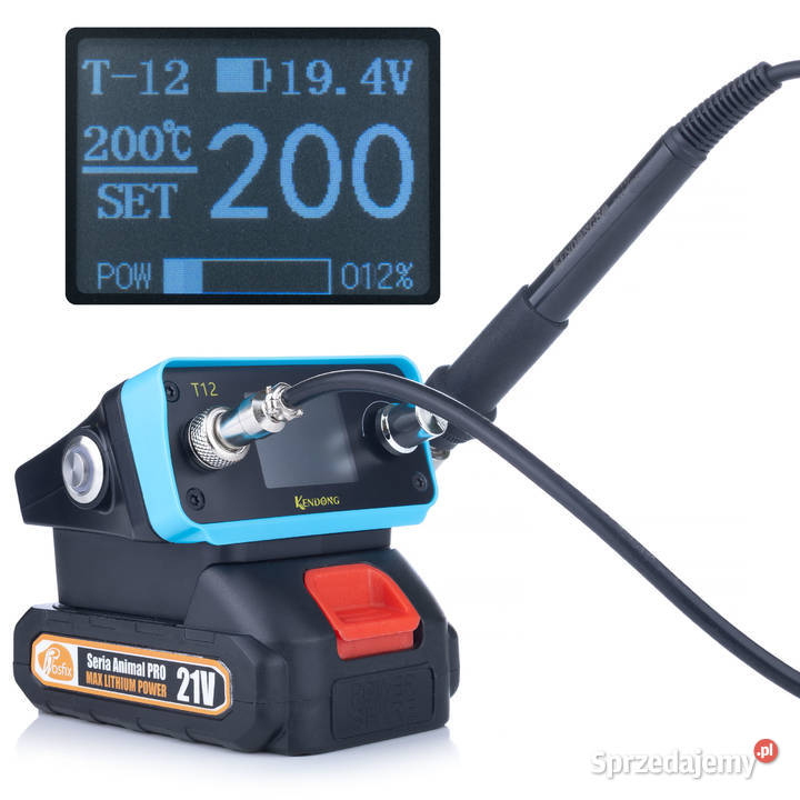 Akumulatorowa Stacja Lutownicza T12 200450C 70W małopolskie