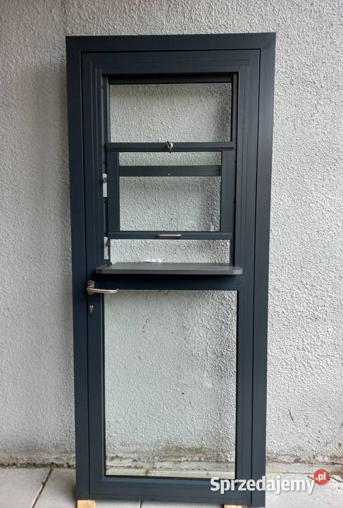 Drzwi aluminiowe z oknem podnoszonym do kuchni Katowice