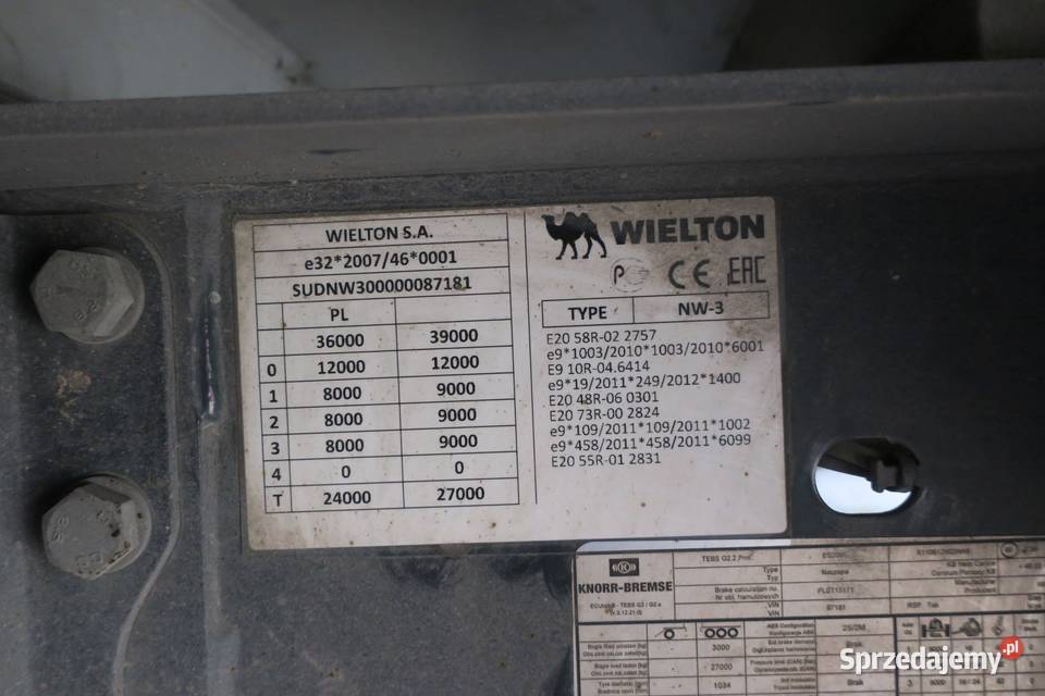 Naczepa wywrotka WIELTON NW3 Wielton Opoczno