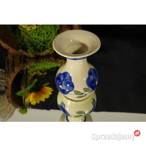 Wazon ceramiczny ręcznie malowany kobaltowe śląskie sprzedam