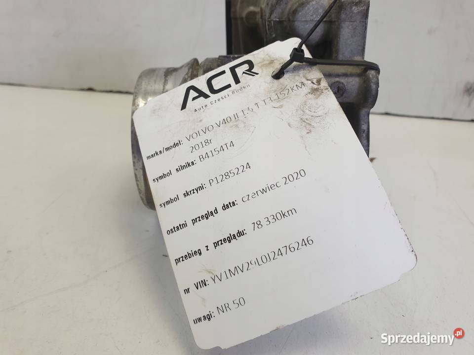PRZEPUSTNICA Volvo V40 II 15 T turbo 31293736 osobowe Chełm