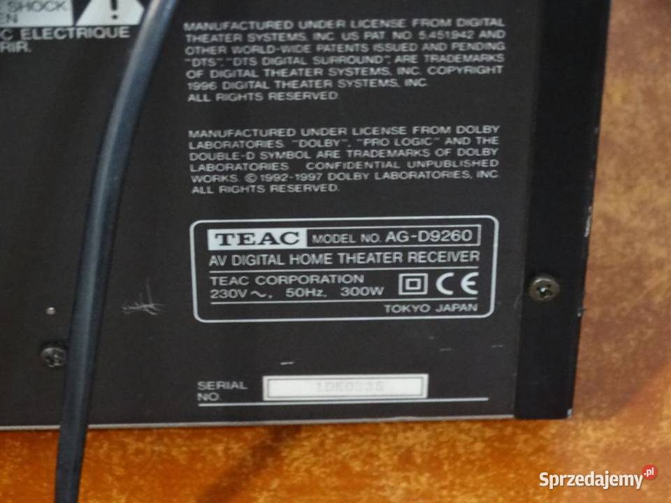 Amplituner TEAC AGD9260 mocny i sprawny WYSYŁKA