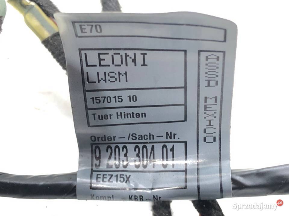 WIĄZKA DRZWI TYŁ PRAWA BMW E70 9203304 30 272 osobowe Drzwi