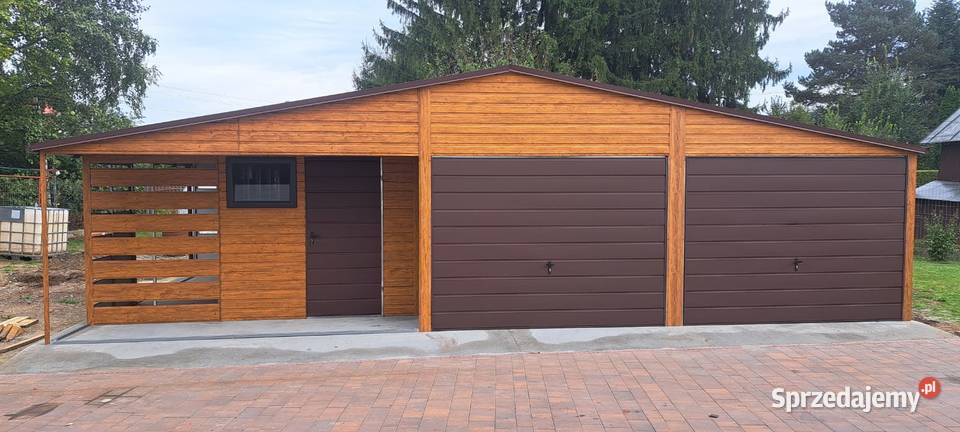 Garaż blaszany 8x6 szary ral 9006 producent 338zł/m2 wielkopolskie Gniezno