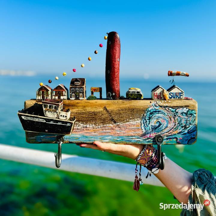 LUKI SZTUKI driftwood skarby Bałtyku wieszak HEL
