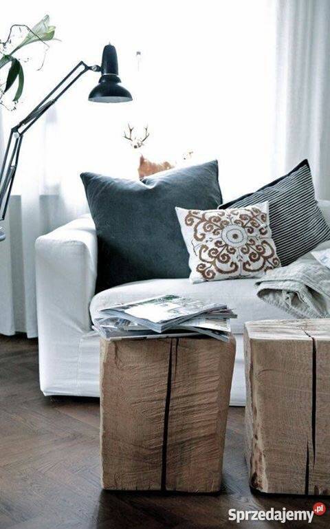 Stolik kawowy belki drewniane Stoły, krzesła, biurka Dom i Ogród