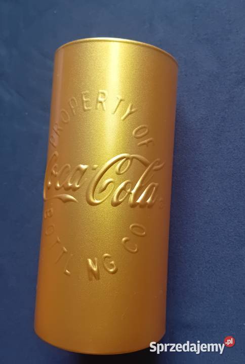 Złota kolekcjonerska szklanka Coca Cola Property Koźminek