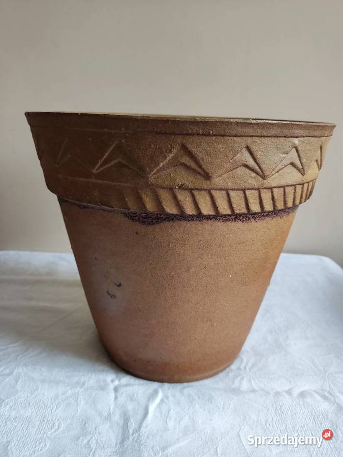 Donica doniczka duża ceramiczna gliniana fi 25 Głuchołazy