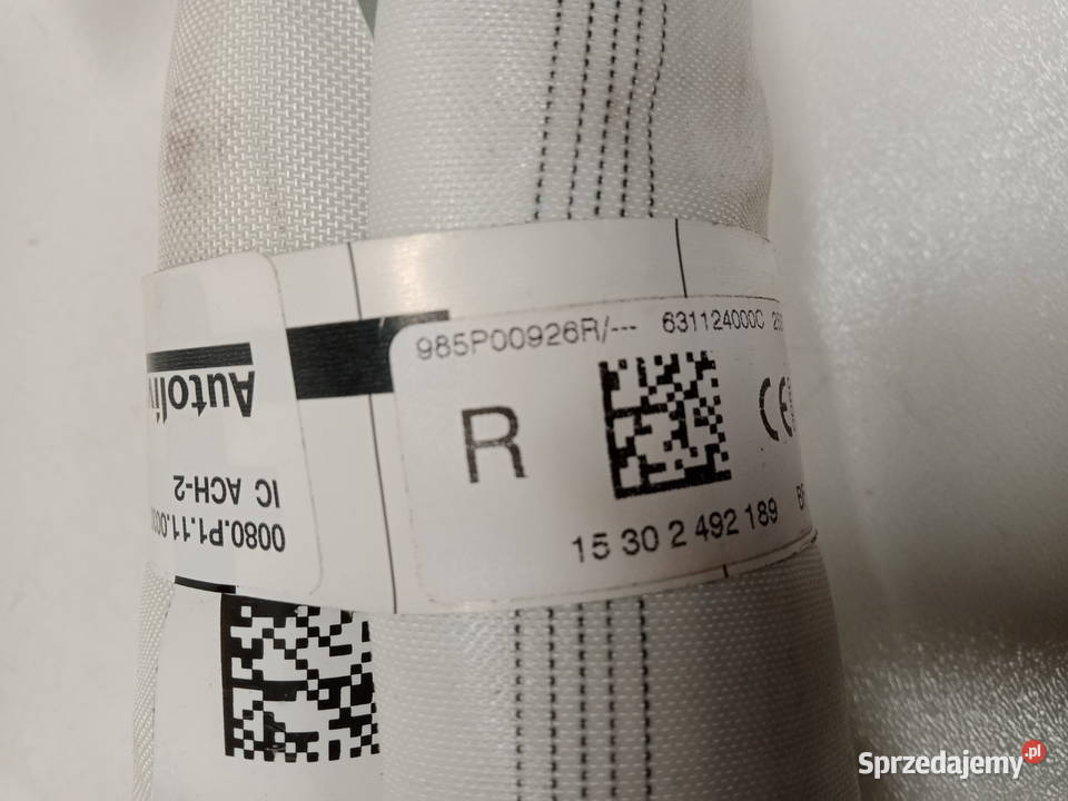 RENAULT TALISMAN KURTYNA POWIETRZNA PRAWA Poduszki powietrzne wielkopolskie Rakoniewice