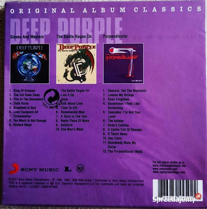 Sprzedam Zestaw 3 płytowy CD Rock Legenda Deep śląskie Katowice